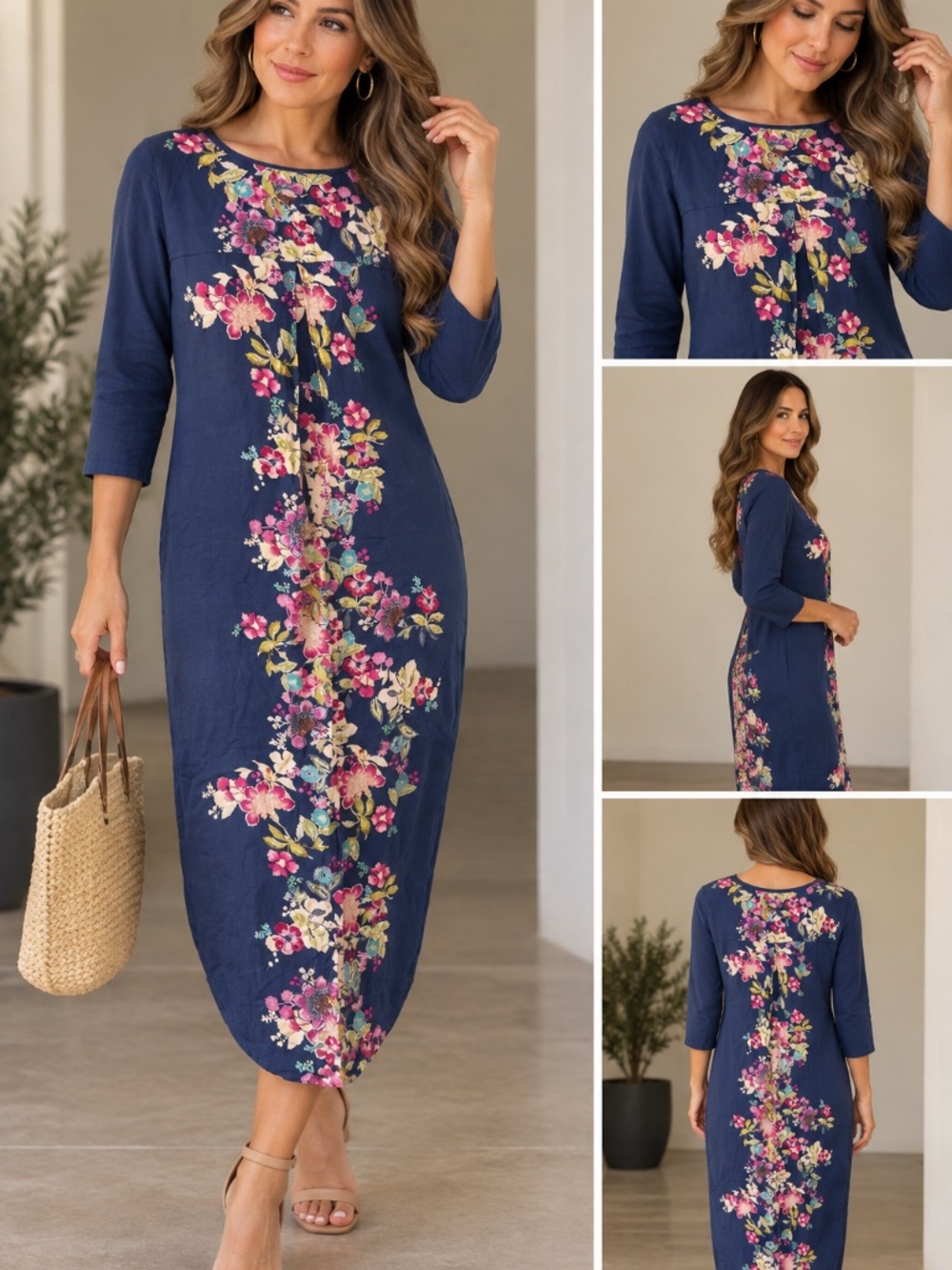 Tunic tress Blue floral, size: M, Brand: Cupio